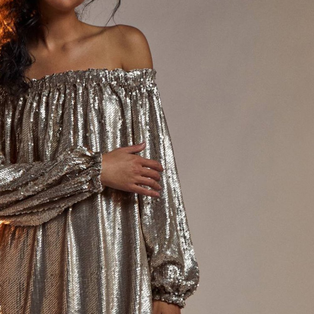 Anthropologie Calliope Sequined Midi Dress - Picture 5 of 9